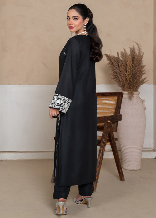 BLACK MARGARITA EMBROIDERED 2PCS